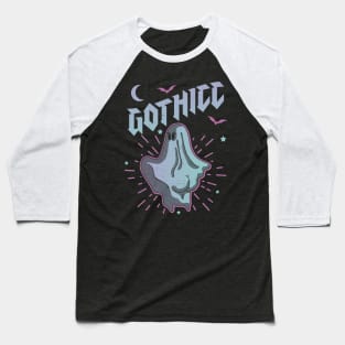 Gothicc Thicc Goth Aesthetic Pastel Cute Ghost Halloween Baseball T-Shirt